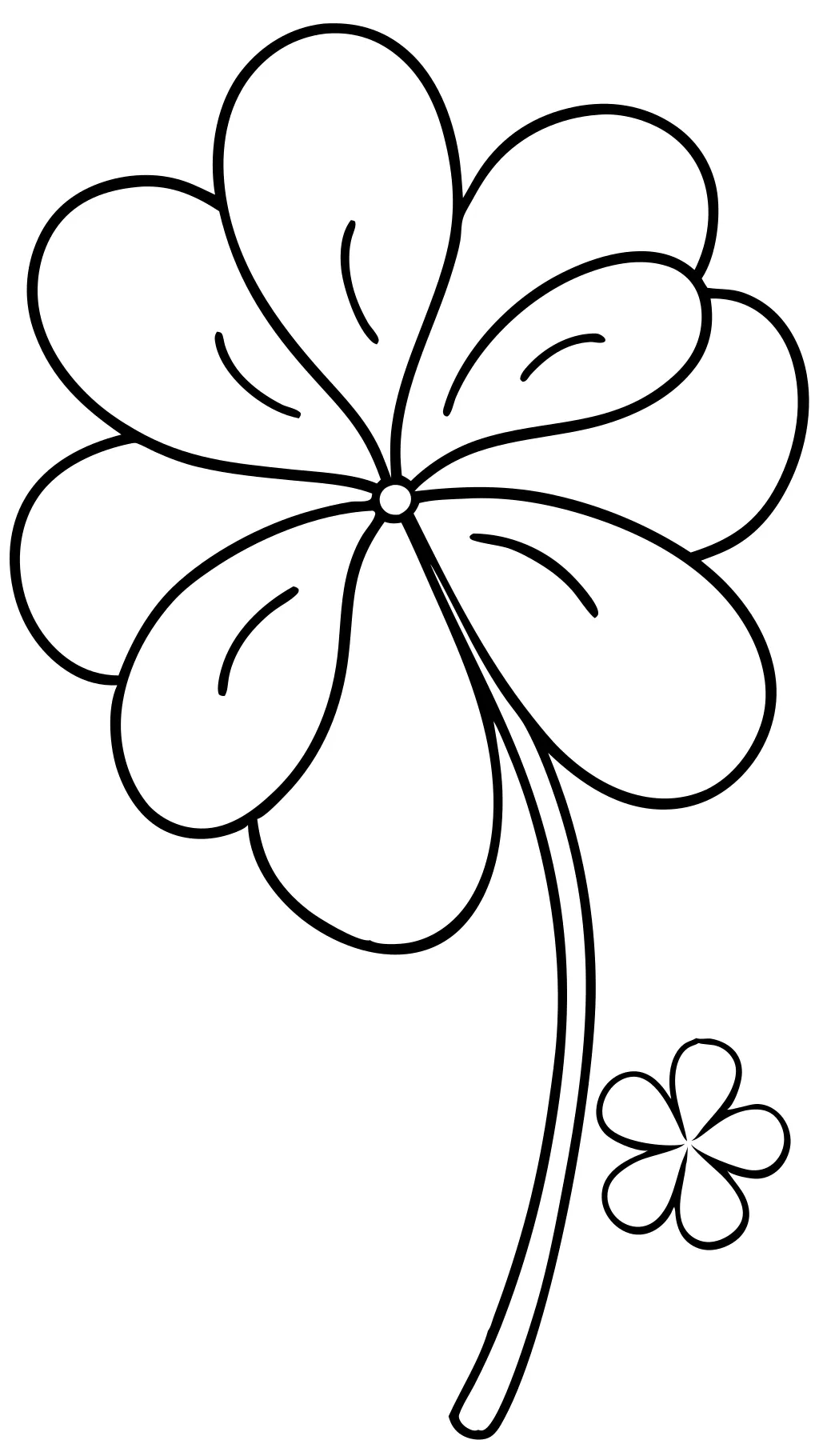 coloriage de shamrock imprimable